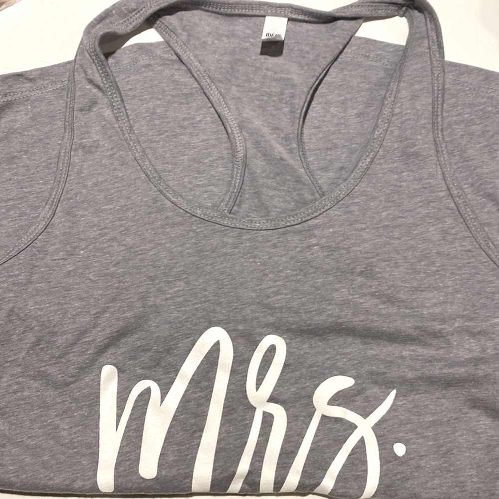 NWOT Sm Grey “Mrs” Tank